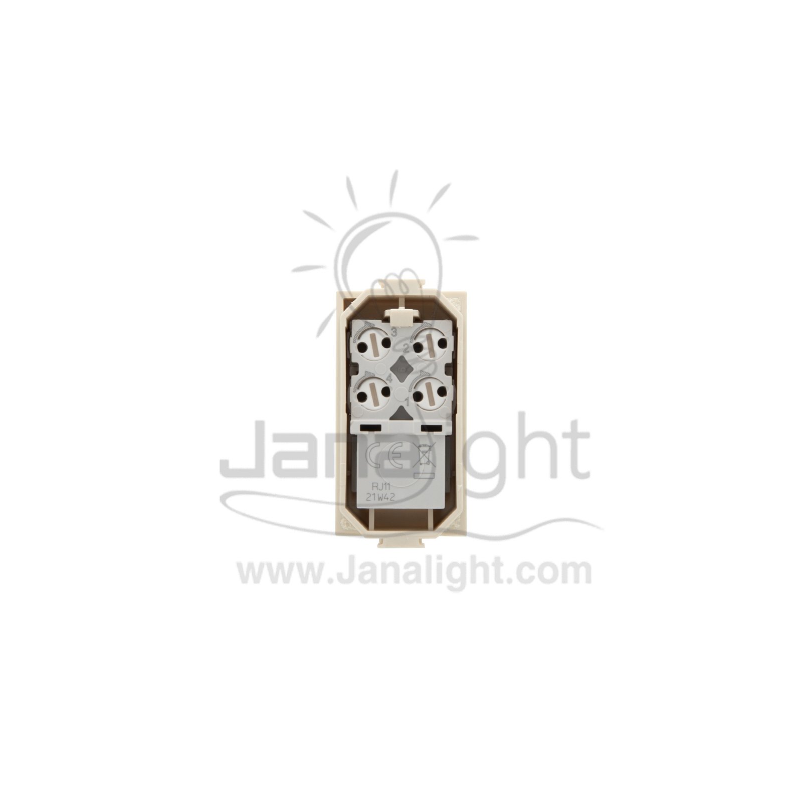 بريزة تليفون ماتكس بيج A5958/11Ne مصري Beige Phone Socket Matix Edge